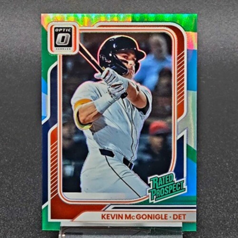 Kevin McGonigle Optic Jazz Refractor SSP Detroit Tigers Top Prospect Case Hit